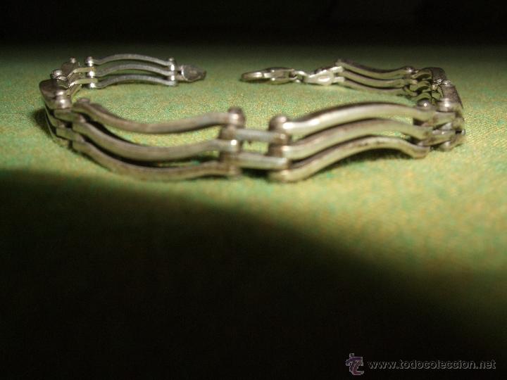 Joyeria: VINTAGE PULSERA DE PLATA . BRAZALETE. ONDAS - Foto 5