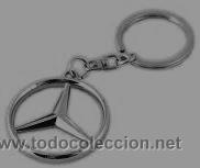 Joaillerie: llavero mercedes en plata de ley 925ml macizo