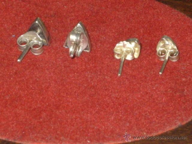 Joyeria: 2 . JUEGO DE PENDIENTES DE PLATA. - Foto 5