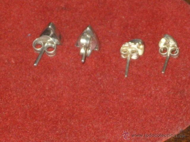 Joyeria: 2 . JUEGO DE PENDIENTES DE PLATA. - Foto 6
