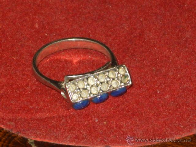 Joyeria: ANILLO DE PLATA CON CIRCONITAS Y LAPISLAZULI. - Foto 5