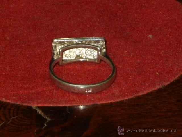 Joyeria: ANILLO DE PLATA CON CIRCONITAS Y LAPISLAZULI. - Foto 6