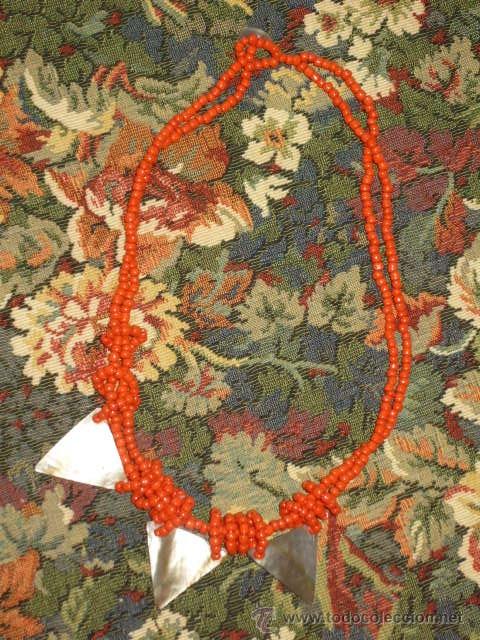 Joyeria: COLLAR DE OPALINA NARANJA Y NACAR. - Foto 6