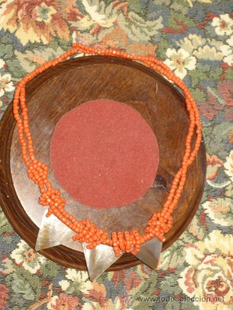 Joyeria: COLLAR DE OPALINA NARANJA Y NACAR. - Foto 7