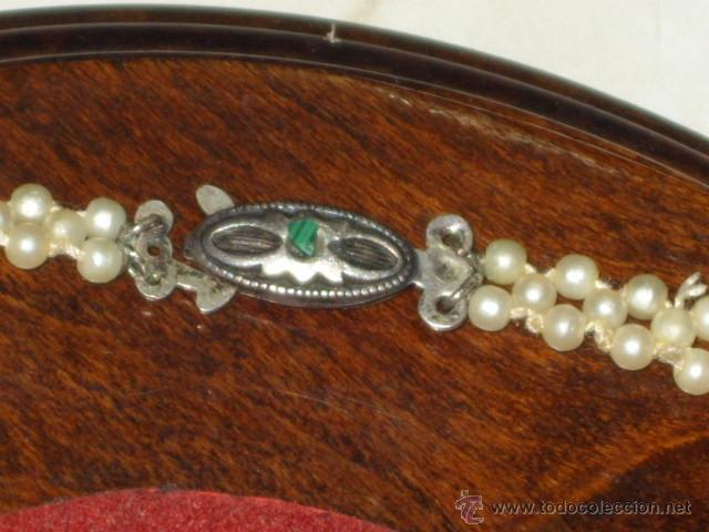 Joyeria: COLLAR DE FINAS PERLAS Y CIERRE DE PLATA MODERNISTA. - Foto 2