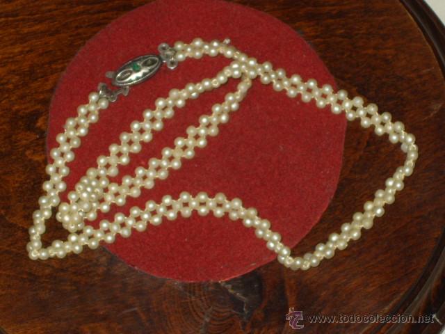 Joyeria: COLLAR DE FINAS PERLAS Y CIERRE DE PLATA MODERNISTA. - Foto 4
