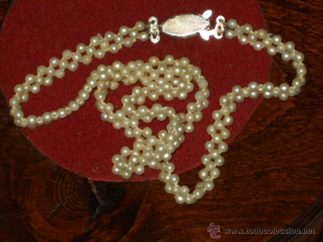 Joyeria: COLLAR DE FINAS PERLAS Y CIERRE DE PLATA MODERNISTA. - Foto 5