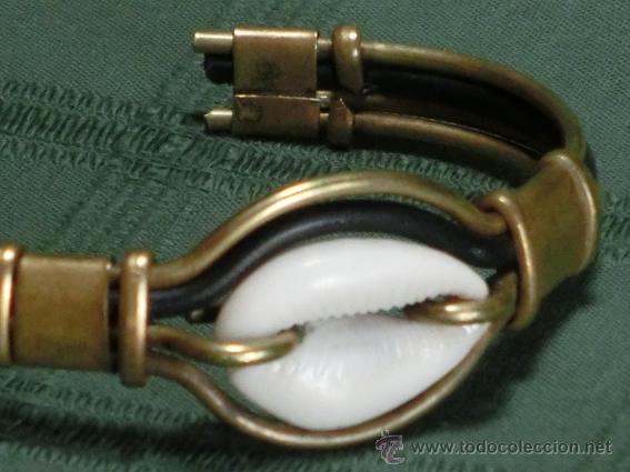 Joyeria: BONITA PULSERA. CONCHA, METAL Y CUERO. ORIGINAL COMPLEMENTO - Foto 1