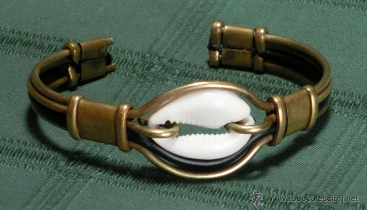 Joyeria: BONITA PULSERA. CONCHA, METAL Y CUERO. ORIGINAL COMPLEMENTO - Foto 2