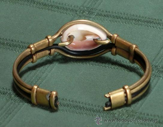 Joyeria: BONITA PULSERA. CONCHA, METAL Y CUERO. ORIGINAL COMPLEMENTO - Foto 3