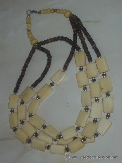 Joyeria: COLLAR DE HUESO Y MADERA.A&Ntilde;OS 70. - Foto 4