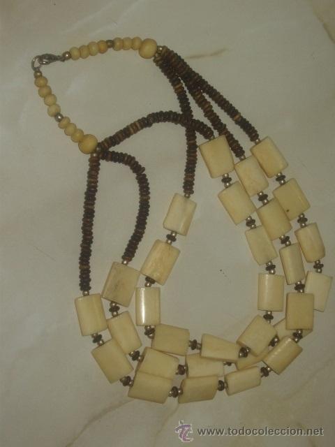 Joyeria: COLLAR DE HUESO Y MADERA.A&Ntilde;OS 70. - Foto 7