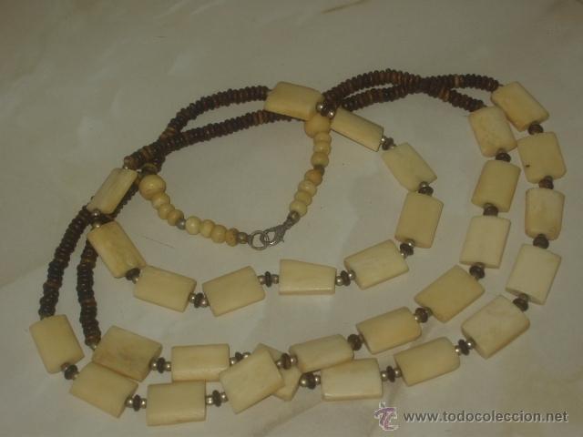 Joyeria: COLLAR DE HUESO Y MADERA.A&Ntilde;OS 70. - Foto 9