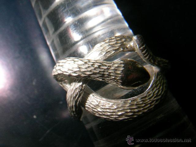Joyeria: sortija serpiente en plata de ley maciza - Foto 1