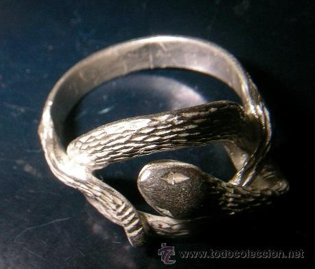 Joyeria: sortija serpiente en plata de ley maciza - Foto 2