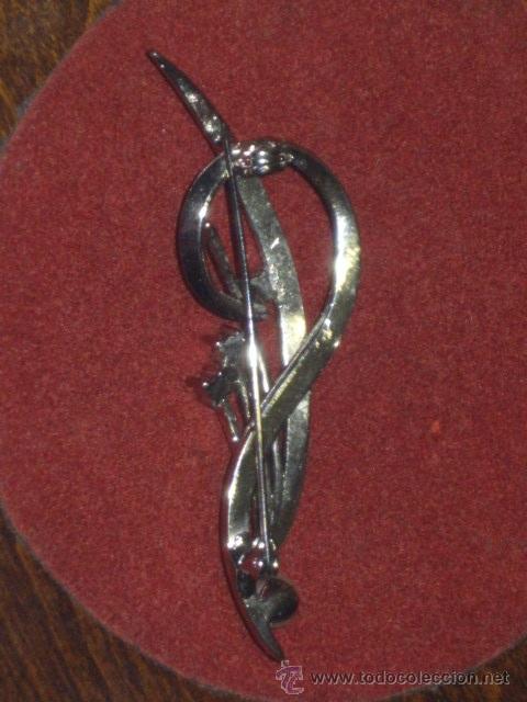 Joyeria: BROCHE DE MUJER CIRCONITAS Y PERLAS.VINTAGE. - Foto 3