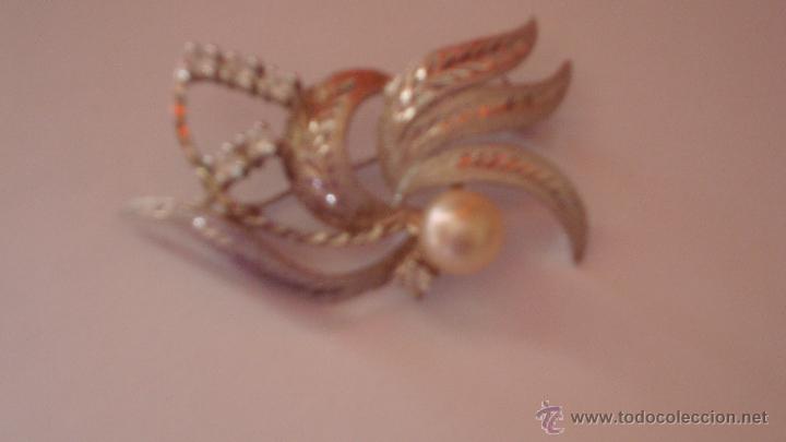 Joyeria: PRECIOSO BROCHE DE PLATA, CON PERLA Y CIRCONITAS - Foto 2