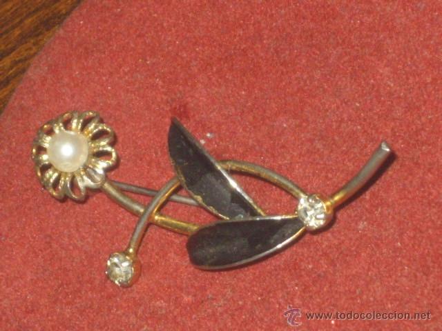 Joyeria: BROCHE CON CIRCONITAS Y PERLA.VINTAGE. - Foto 2