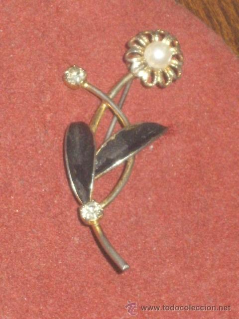 Joyeria: BROCHE CON CIRCONITAS Y PERLA.VINTAGE. - Foto 3