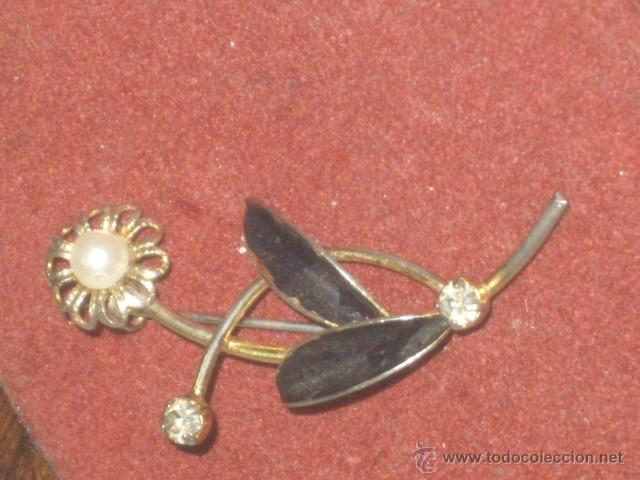 Joyeria: BROCHE CON CIRCONITAS Y PERLA.VINTAGE. - Foto 4