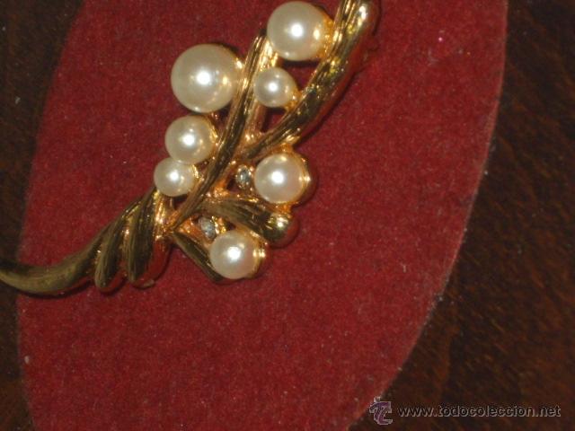 Joyeria: BROCHE DORADO CON PERLAS.VINTAGE. - Foto 2