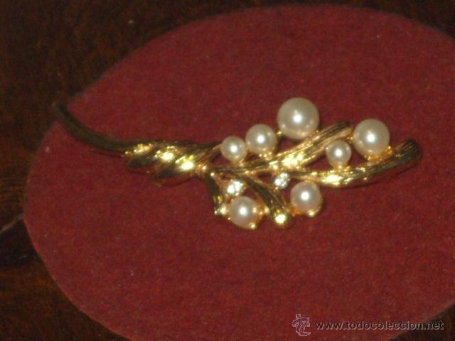 Joyeria: BROCHE DORADO CON PERLAS.VINTAGE. - Foto 3