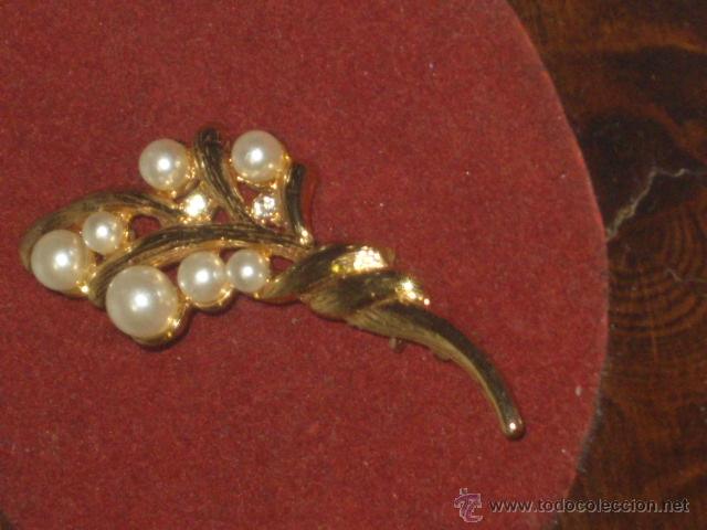 Joyeria: BROCHE DORADO CON PERLAS.VINTAGE. - Foto 5