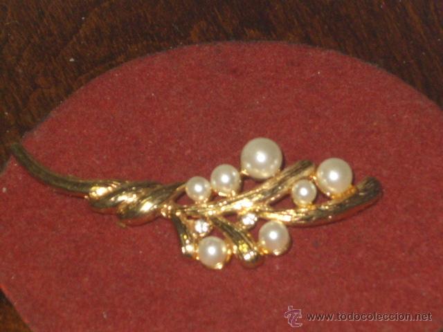 Joyeria: BROCHE DORADO CON PERLAS.VINTAGE. - Foto 6