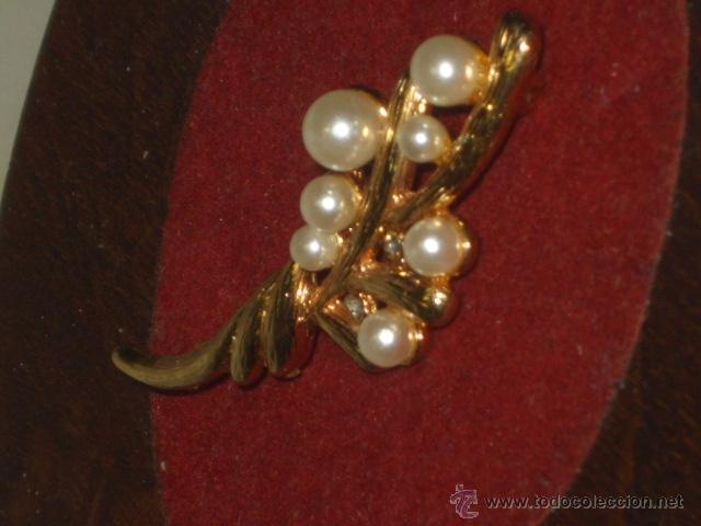 Joyeria: BROCHE DORADO CON PERLAS.VINTAGE. - Foto 7