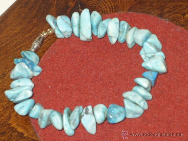 Joyeria: PULSERA DE TURQUESAS,TURQUESA.VINTAGE. - Foto 5