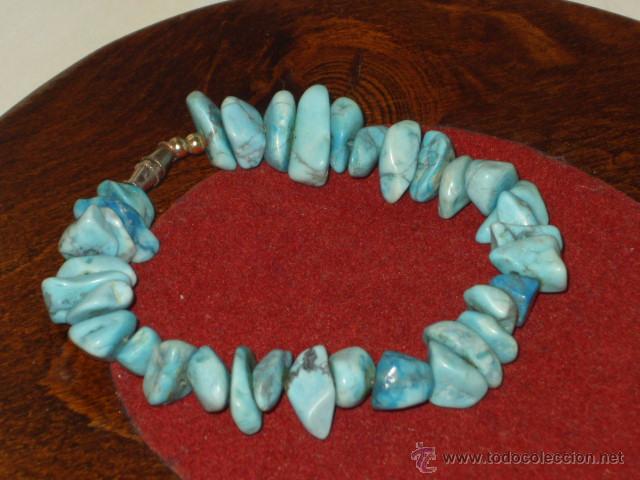 Joyeria: PULSERA DE TURQUESAS,TURQUESA.VINTAGE. - Foto 6