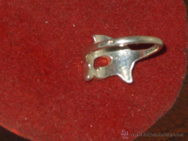 Joyeria: ANILLO DELFIN DE PLATA MACIZO CON CONTRASTE.VINTAGE. - Foto 2
