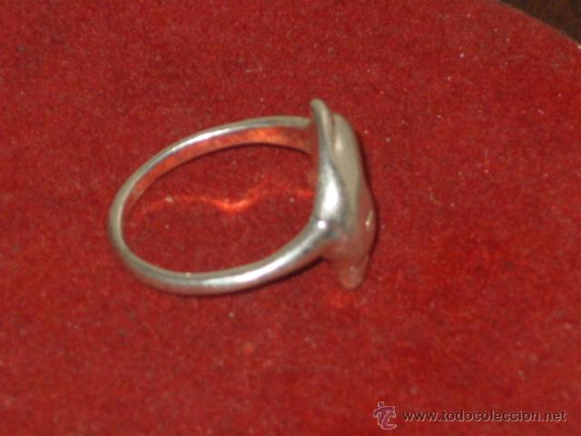 Joyeria: ANILLO DELFIN DE PLATA MACIZO CON CONTRASTE.VINTAGE. - Foto 5