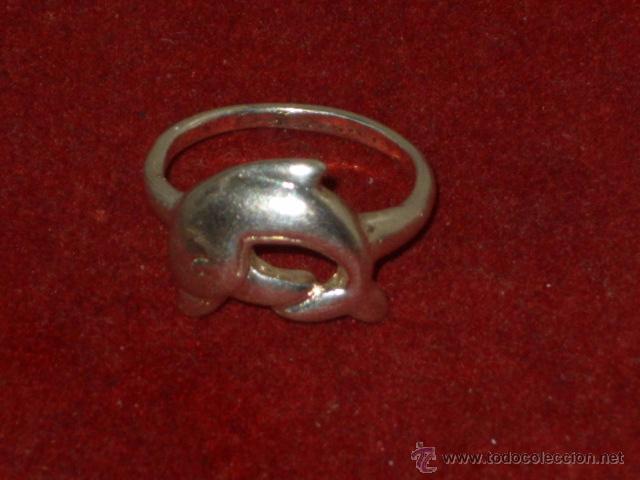 Joyeria: ANILLO DELFIN DE PLATA MACIZO CON CONTRASTE.VINTAGE. - Foto 6
