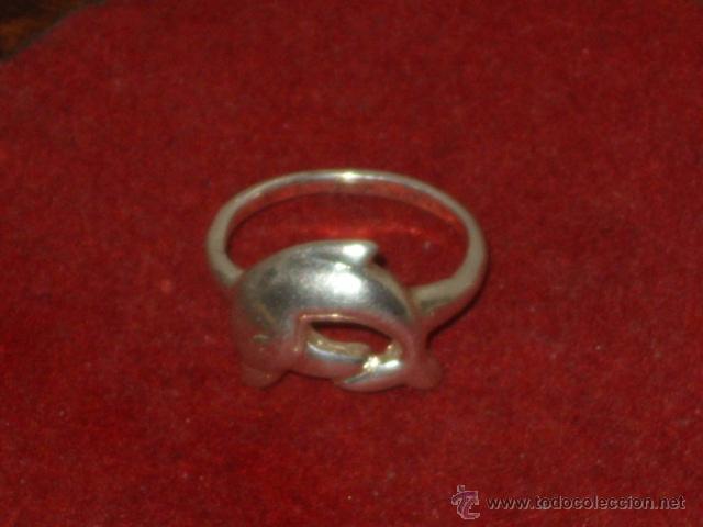 Joyeria: ANILLO DELFIN DE PLATA MACIZO CON CONTRASTE.VINTAGE. - Foto 7