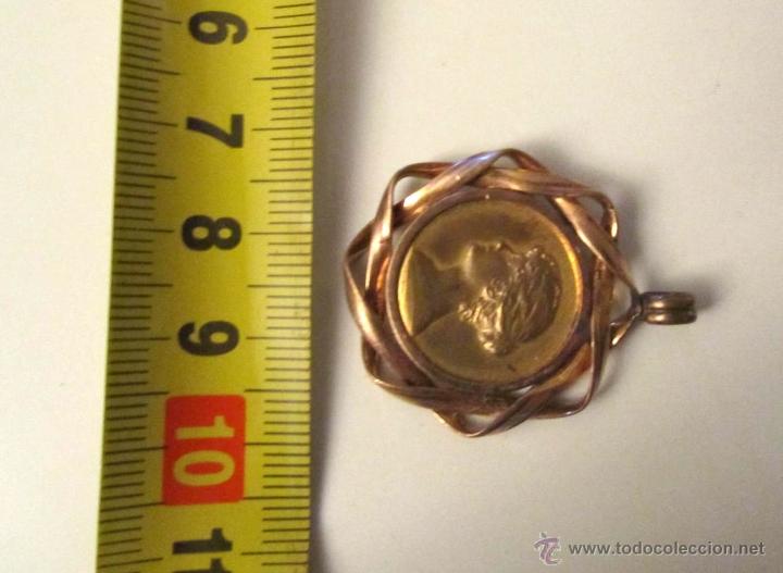 Joyeria: Antiguo colgante rostro de mujer y laureles - Foto 4