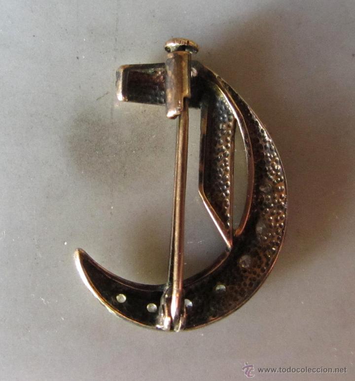 Joyeria: Broche de plata plaqu&eacute; de oro y strass - Foto 2