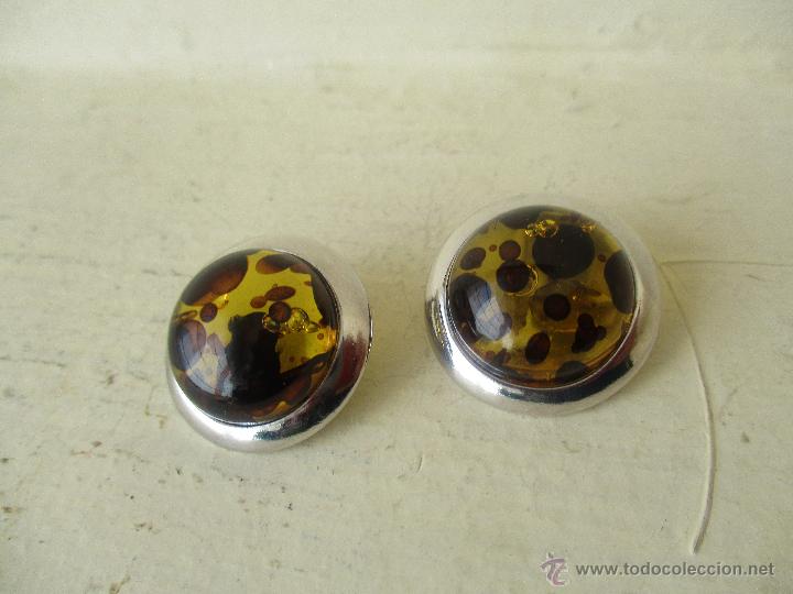 Joyeria: PENDIENTES DE METAL PLATEADO Y PIEDRA S&Iacute;MIL AMBAR - Foto 1