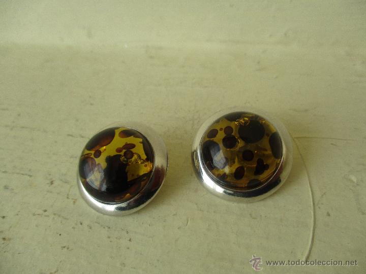 Joyeria: PENDIENTES DE METAL PLATEADO Y PIEDRA S&Iacute;MIL AMBAR - Foto 2