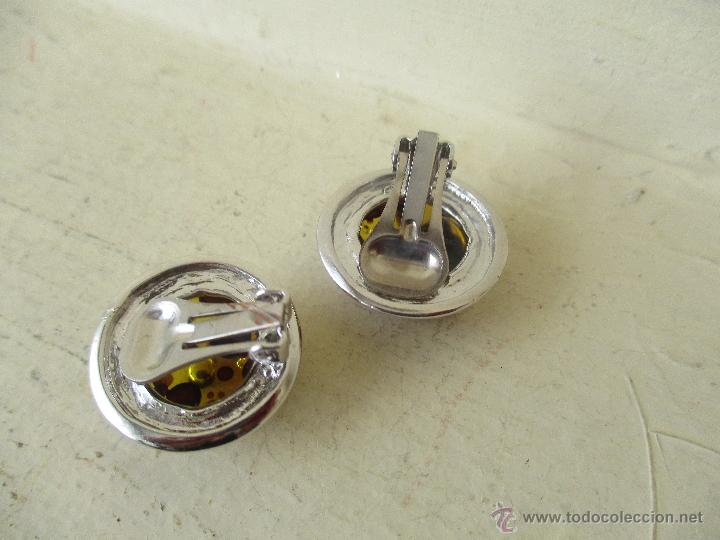 Joyeria: PENDIENTES DE METAL PLATEADO Y PIEDRA S&Iacute;MIL AMBAR - Foto 3