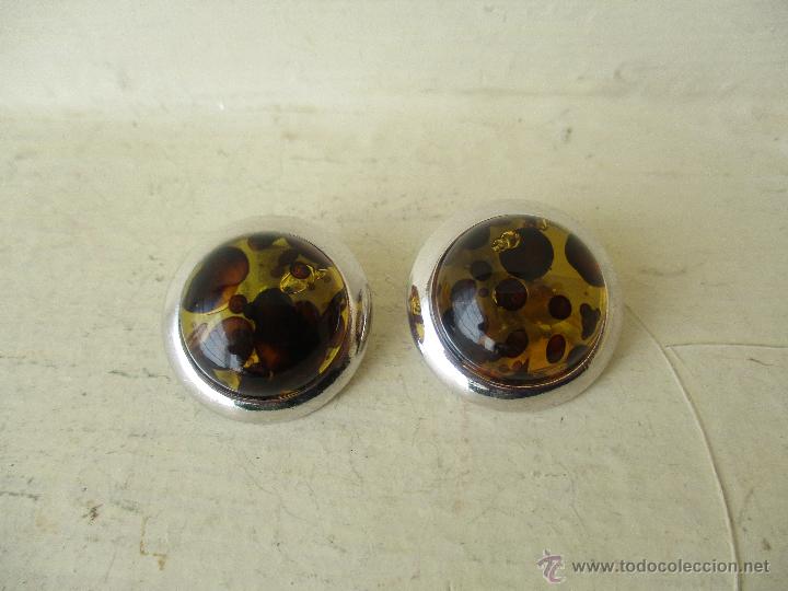 Joyeria: PENDIENTES DE METAL PLATEADO Y PIEDRA S&Iacute;MIL AMBAR - Foto 6