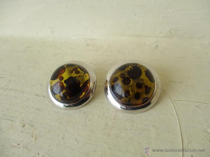 Joyeria: PENDIENTES DE METAL PLATEADO Y PIEDRA S&Iacute;MIL AMBAR - Foto 7