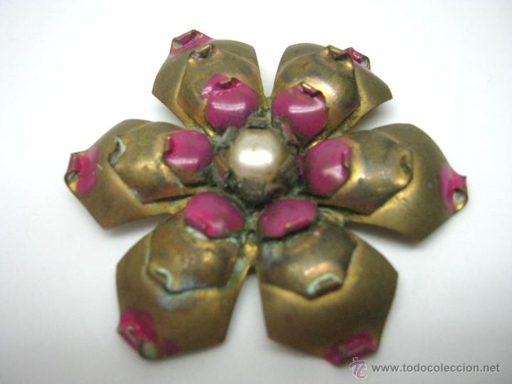 Joyeria: Antiguo y gran broche flor Deco - Foto 2