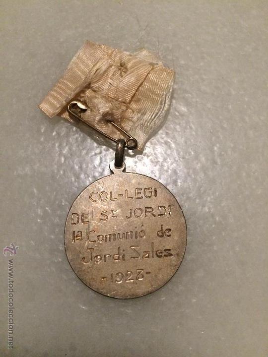 Joyeria: Antigua medalla de primera comuni&oacute;n del a&ntilde;o 1928 - Foto 2