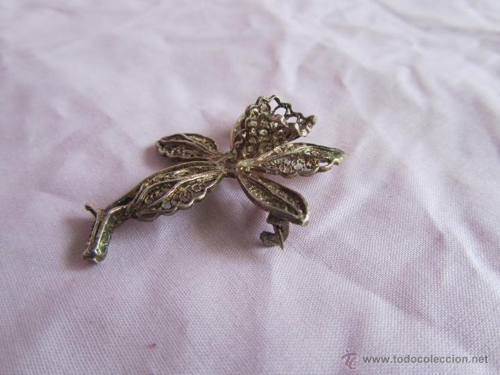 Joyeria: Bonito broche de filigrana de plata en forma de flor - Foto 8