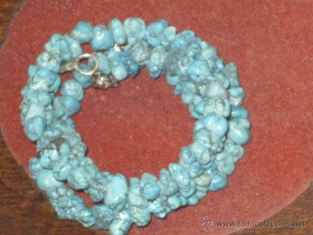 Joyeria: COLLAR DE TURQUESAS CON CIERRE DE PLATA.VINTAGE. - Foto 5