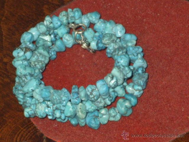 Joyeria: COLLAR DE TURQUESAS CON CIERRE DE PLATA.VINTAGE. - Foto 6