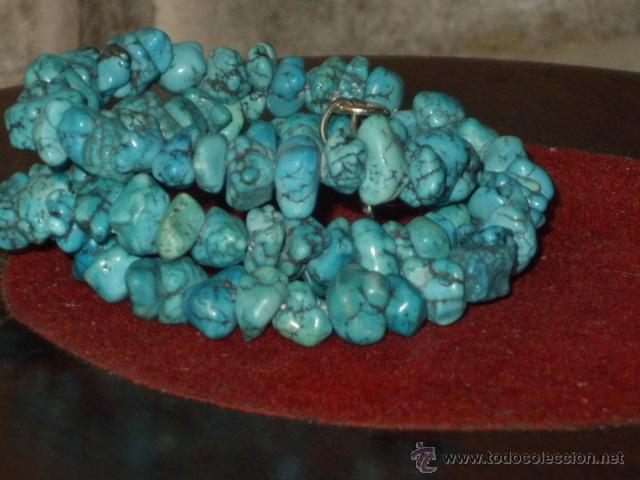 Joyeria: COLLAR DE TURQUESAS CON CIERRE DE PLATA.VINTAGE. - Foto 7