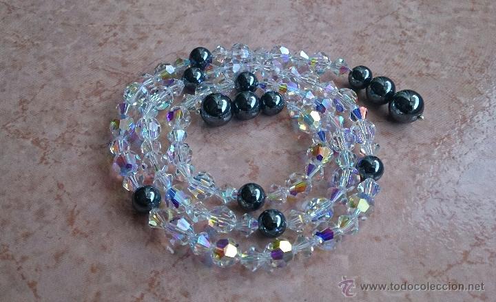 Joyeria: Original collar de piedras swarovski y hematites . - Foto 4