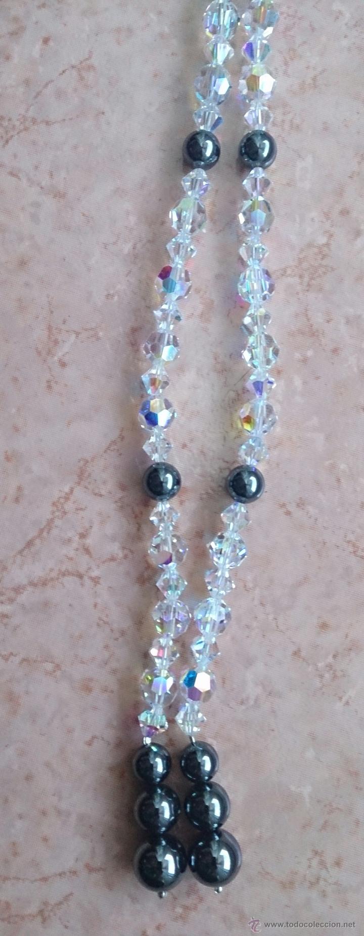 Joyeria: Original collar de piedras swarovski y hematites . - Foto 7